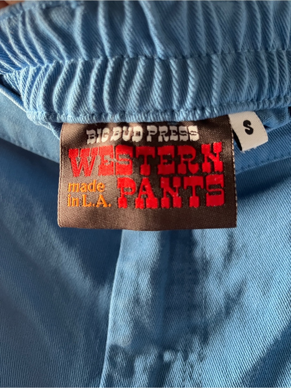 Big Bud Press Western Shorts (s) in baby blue - Picture 3 of 5
